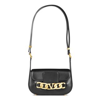 VALENTINO GARAVANI V-Logo Chain Shoulder Bag Women Shoulder Bags Nero 0NO for sale