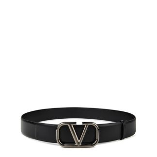 VALENTINO GARAVANI V Logo Signature Belt Unisex Belts Black/Ruth for sale