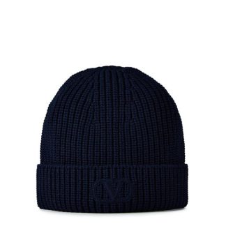 VALENTINO GARAVANI VG Knit Beanie Sn43 Unisex Navy  for sale