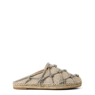 VALENTINO GARAVANI VG Mule Espadrilles Ld43 Women Crystl Naturale  for sale