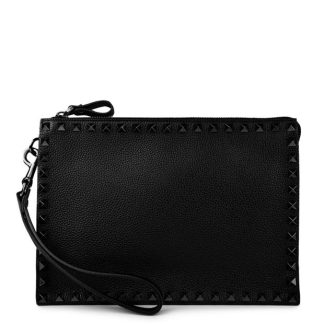 VALENTINO GARAVANI VG Rockstud Pouch Sn42 Unisex Nero  for sale