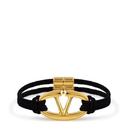 VALENTINO GARAVANI VG Vlogo Moon Ld42 Women Leather Bracelets Nero for sale