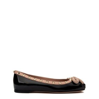 VALENTINO GARAVANI Vg Ballerina Rockstud Ballet Pumps Women Nero Rose N71  for sale