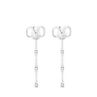 VALENTINO GARAVANI Vg Mini Vlog Drop Earrings Women Palladium  for sale