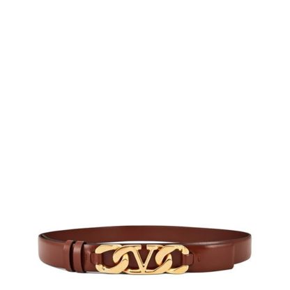 VALENTINO GARAVANI Vlogo Buckled Belt Women Belts Bronze Plte 7NL for sale