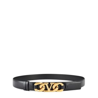 VALENTINO GARAVANI Vlogo Buckled Belt Women Belts Nero 0NO for sale