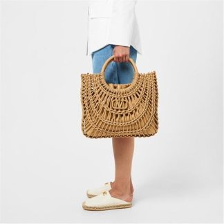 VALENTINO GARAVANI Woven Tote Bag Women Cappuccino  for sale