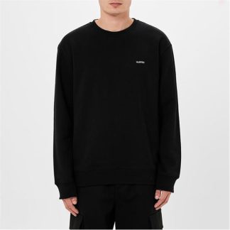 VALENTINO Logo Crew Neck Sweater Men Black  for sale