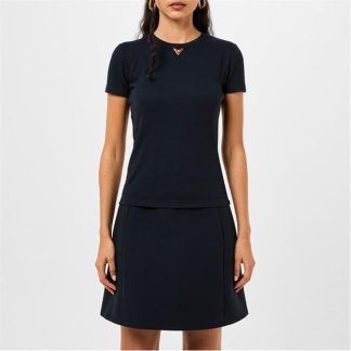 VALENTINO Logo Slim-Fit T-Shirt Women Navy  for sale