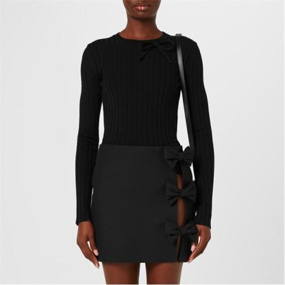 VALENTINO Long Sleeved Jumper With Bow Detail Women Nero  for sale