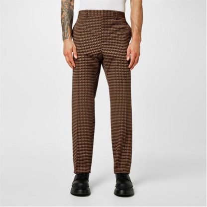 VALENTINO Ministud Wool Trousers Men Beige/Tabac 7R5  for sale