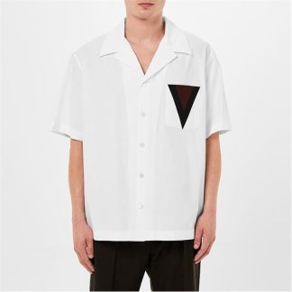 VALENTINO Short Sleeve Shirt Men White/Blk  for sale