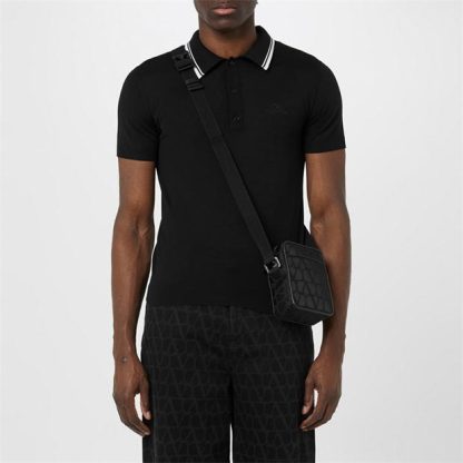 VALENTINO Short Sleeve Vlogo Polo Shirt Men Nero 0No  for sale