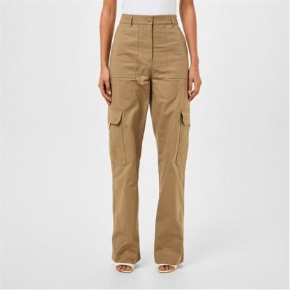 VALENTINO Stretch Canvas Cotton Pants Women Beige  for sale