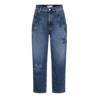 VALENTINO Val Embrdrd Jeans Ld42 Women Med Blue Denim  for sale