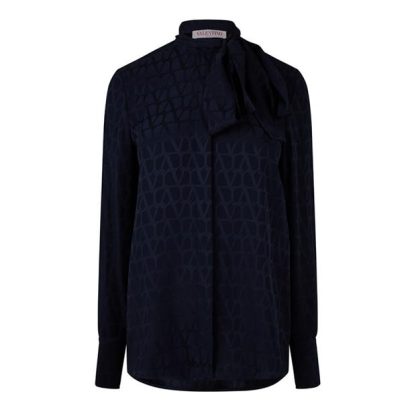 VALENTINO Val Jacq PJ Shirt Ld43 Women Navy  for sale