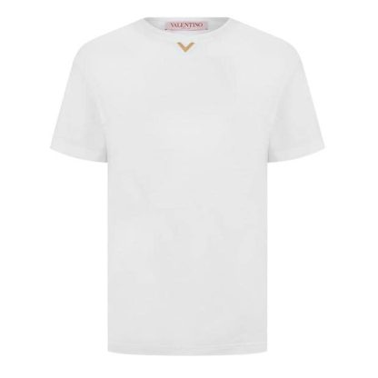 VALENTINO Val Jersey V Tee Ld43 Women Bianco  for sale