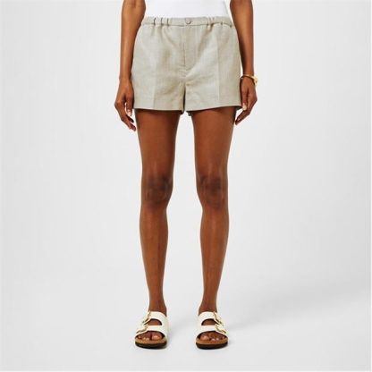 VALENTINO Val Linen Short Ld42 Women Beige Gravel  for sale