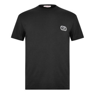 VALENTINO Val Logo Tee Sn44 Men Regular Fit T-Shirts Antracite for sale