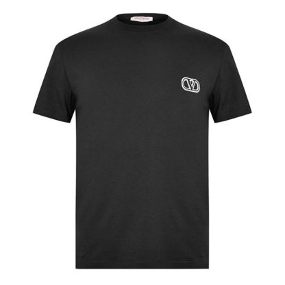 VALENTINO Val Logo Tee Sn44 Men Regular Fit T-Shirts Antracite for sale