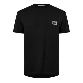 VALENTINO Val Logo Tee Sn44 Men Regular Fit T-Shirts Nero for sale