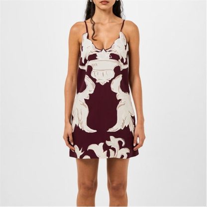 VALENTINO Val Pattrn Dress Ld42 Women Amarone/Perla  for sale