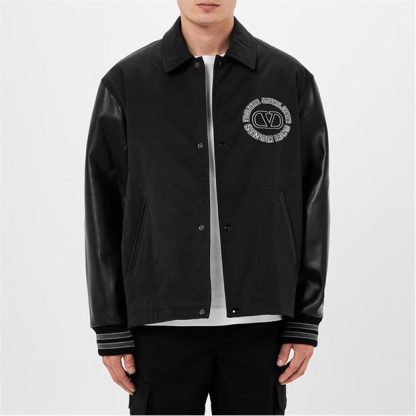 VALENTINO Varsity Jacket Men Black  for sale