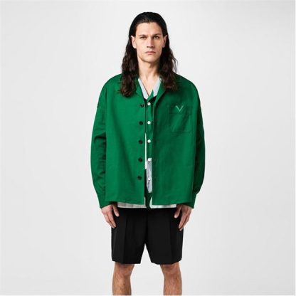 VALENTINO Vlogo Shacket Men Basil Green  for sale