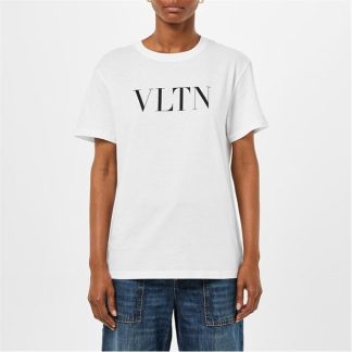 VALENTINO Vltn Logo T Shirt Women Oversized T-Shirts White A01 for sale