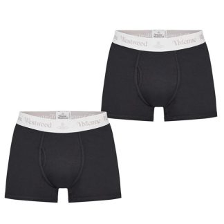 VIVIENNE WESTWOOD 2 Pack Boxers Men Trunks Black N401 for sale