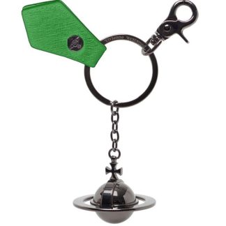 VIVIENNE WESTWOOD 3d Orb Keyring Unisex Green/Gunmetal  for sale