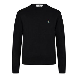 VIVIENNE WESTWOOD Alex Round Neck Jumper Men Jumpers Black for sale