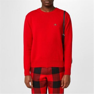 VIVIENNE WESTWOOD Alex Round Neck Jumper Men Jumpers Red for sale