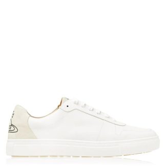 VIVIENNE WESTWOOD Apollo Leather Trainers Men Low Trainers White A401 for sale