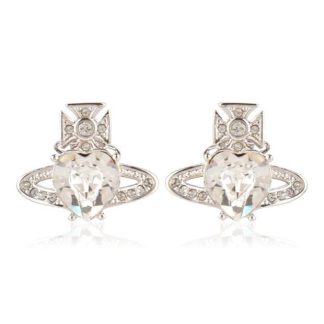 VIVIENNE WESTWOOD Ariella Earrings Women Plat/Wht P169  for sale