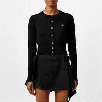 VIVIENNE WESTWOOD Bea Cropped Cardigan Women Cardigans Black for sale