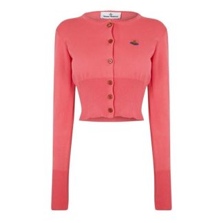 VIVIENNE WESTWOOD Bea Cropped Cardigan Women Cardigans Coral G408 for sale