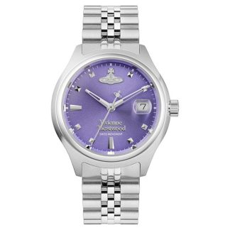 VIVIENNE WESTWOOD Camberwell Mini Watch Women Analogue Quartz Watches Silver/Purple for sale