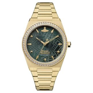 VIVIENNE WESTWOOD Charterhouse Watch Women Gold/Green  for sale