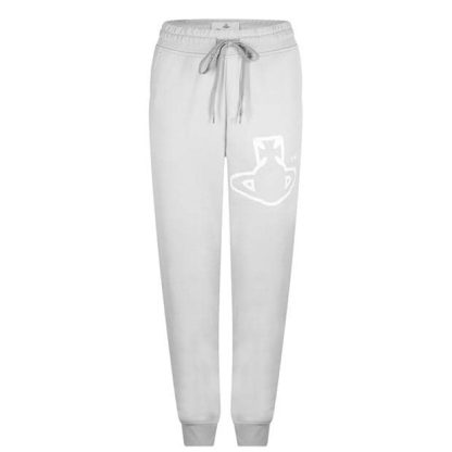 VIVIENNE WESTWOOD Classic Orb Jogging Bottoms Women Closed Hem Jersey Jogging Bottoms Grey P406 for sale