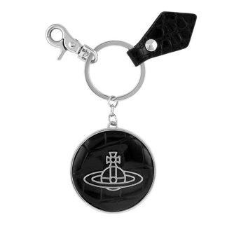 VIVIENNE WESTWOOD Crocodile Orb Mirror Keyring Women Black  for sale