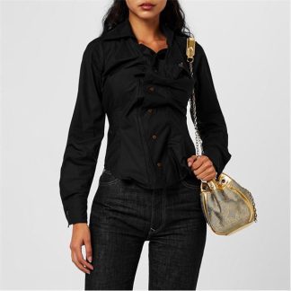 VIVIENNE WESTWOOD Drunken Shirt Women Plain Shirt - Long Sleeve Black for sale