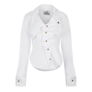 VIVIENNE WESTWOOD Drunken Shirt Women Plain Shirt - Long Sleeve White for sale