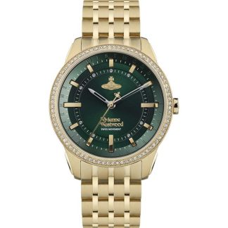 VIVIENNE WESTWOOD Eastend Quartz Watch Women Analogue Quartz Watches Gold/Green for sale