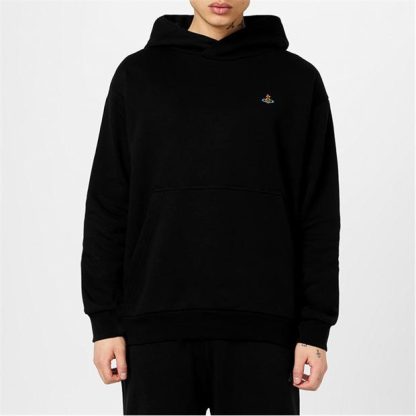 VIVIENNE WESTWOOD Embroidered Saturn Orb Hoodie Men Black  for sale