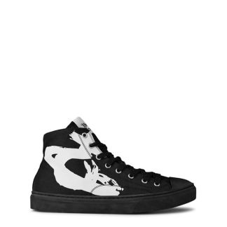 VIVIENNE WESTWOOD Graffiti Orb High Top Men Canvas High Black White for sale