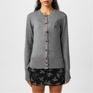 VIVIENNE WESTWOOD Knit Cardigan Women Cardigans Grey for sale