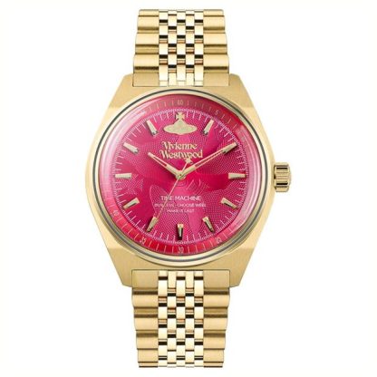 VIVIENNE WESTWOOD Lady Sydenham Watch Unisex Hot Pink/Gold  for sale