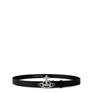 VIVIENNE WESTWOOD Line Orb Silver Belt Women Black  for sale