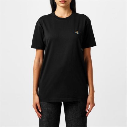 VIVIENNE WESTWOOD Logo Tshirt Women Regular Fit T-Shirts Black for sale